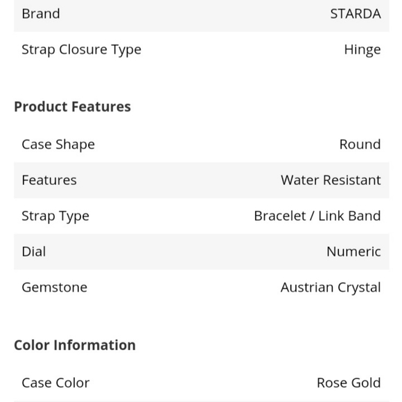 Austrian Crystal Embellished Bracelet Watch Rose Gold Plated Certified - Picture 6 of 15